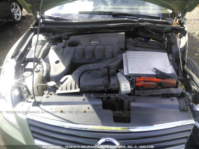 1N4CL21E97C169829 - 2007 NISSAN ALTIMA HYBRID GREEN photo 10