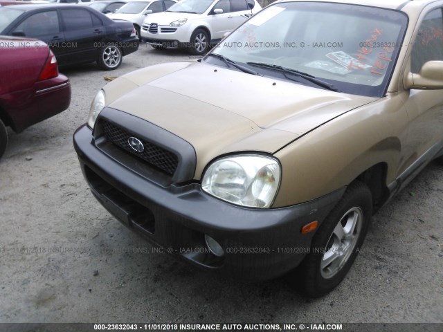 KM8SC83D11U018171 - 2001 HYUNDAI SANTA FE GLS/LX GOLD photo 6