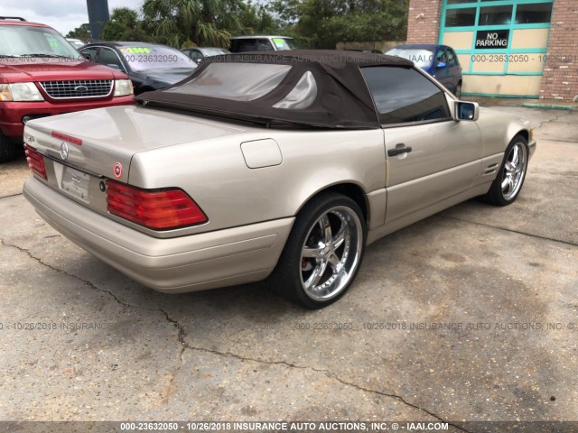 WDBFA63F7TF127760 - 1996 MERCEDES-BENZ SL 320 GOLD photo 4