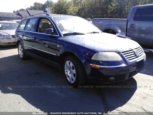 WVWWH63B52E150100 - 2002 VOLKSWAGEN PASSAT GLX BLUE photo 1