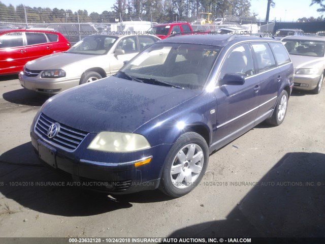 WVWWH63B52E150100 - 2002 VOLKSWAGEN PASSAT GLX BLUE photo 2