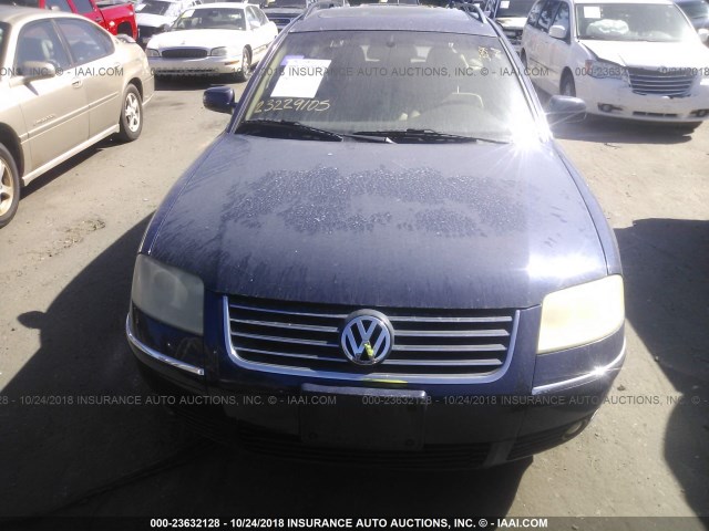 WVWWH63B52E150100 - 2002 VOLKSWAGEN PASSAT GLX BLUE photo 6