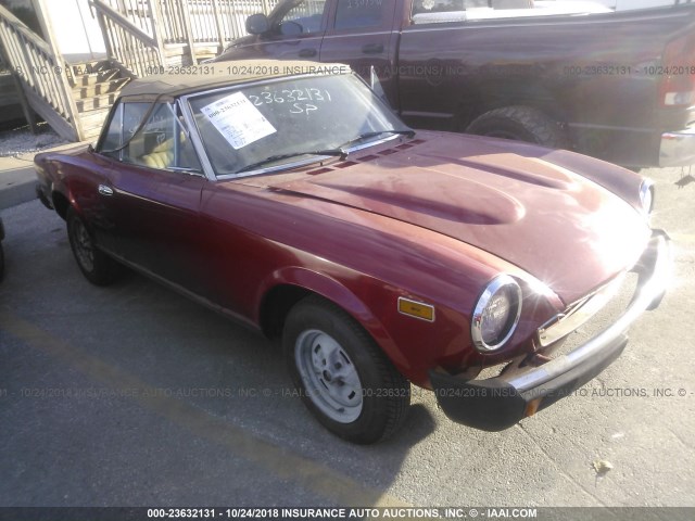 124CS20154280 - 1979 FIAT SPIDER BURGUNDY photo 1