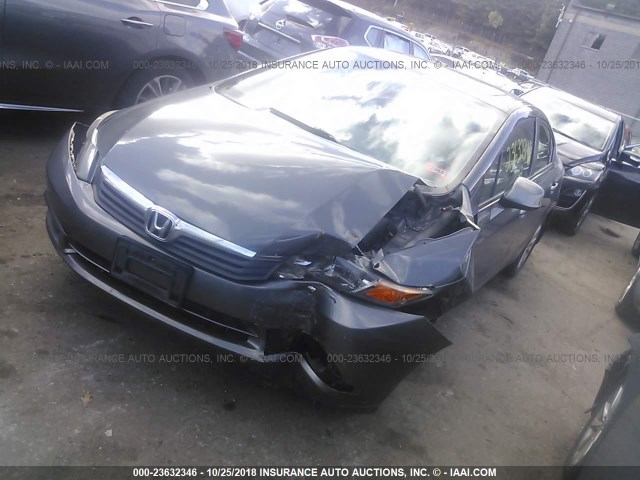 2HGFB2F91CH501650 - 2012 HONDA CIVIC EXL 灰色 照片 2