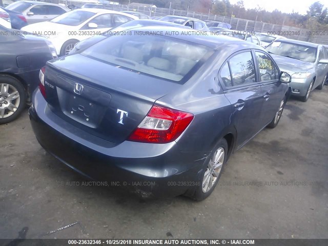 2HGFB2F91CH501650 - 2012 HONDA CIVIC EXL GRAY photo 4