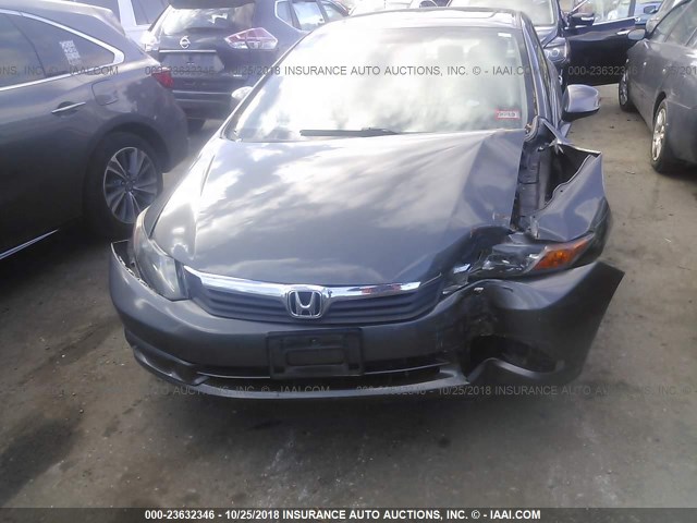 2HGFB2F91CH501650 - 2012 HONDA CIVIC EXL 灰色 照片 6