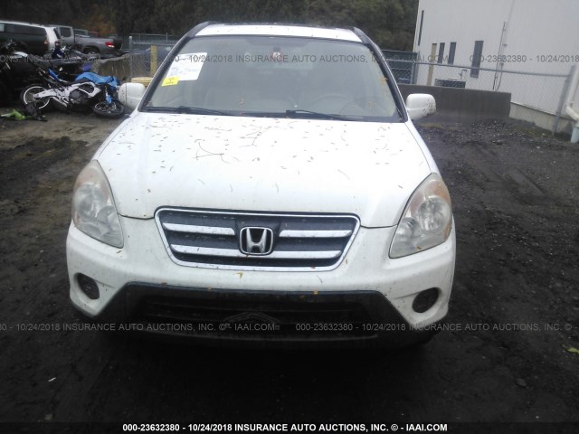 JHLRD78936C045502 - 2006 HONDA CR-V SE/EX WHITE photo 6