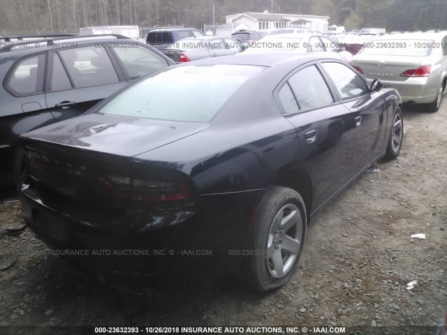 2C3CDXAT5GH351595 - 2016 DODGE CHARGER POLICE BLACK photo 4