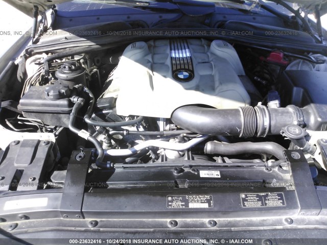 WBAEK73495B325228 - 2005 BMW 645 CI AUTOMATIC SILVER photo 10