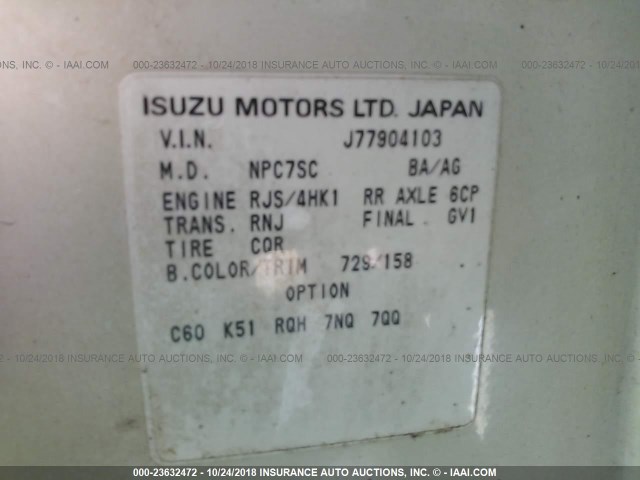 JALE5B16677904103 - 2007 ISUZU NQR Unknown photo 10