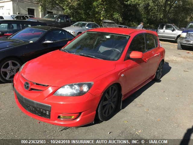 JM1BK34M781821992 - 2008 MAZDA SPEED 3 RED photo 2
