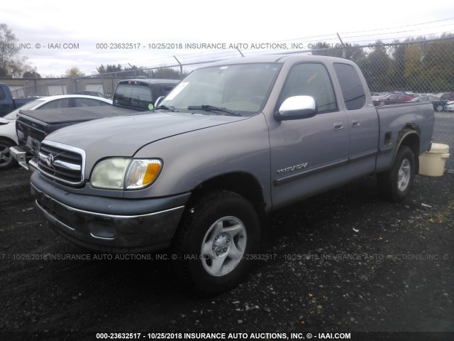 5TBBN441X2S243814 - 2002 TOYOTA TUNDRA ACCESS CAB SR5 GRAY photo 2