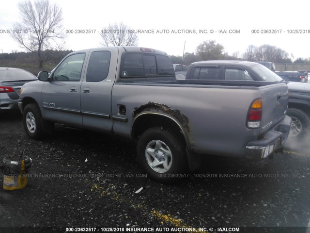 5TBBN441X2S243814 - 2002 TOYOTA TUNDRA ACCESS CAB SR5 GRAY photo 3