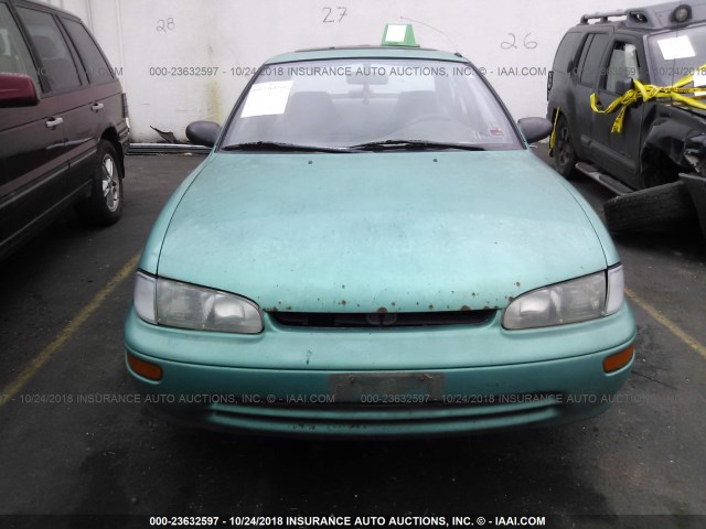 1Y1SK5363RZ084044 - 1994 GEO PRIZM LSI TURQUOISE photo 6