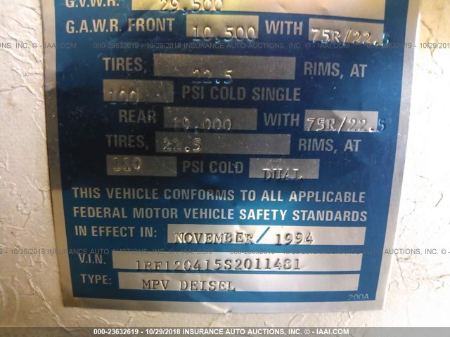 1RF120415S2011481 - 1995 ROADMASTER RAIL DYANASTER WHITE photo 9