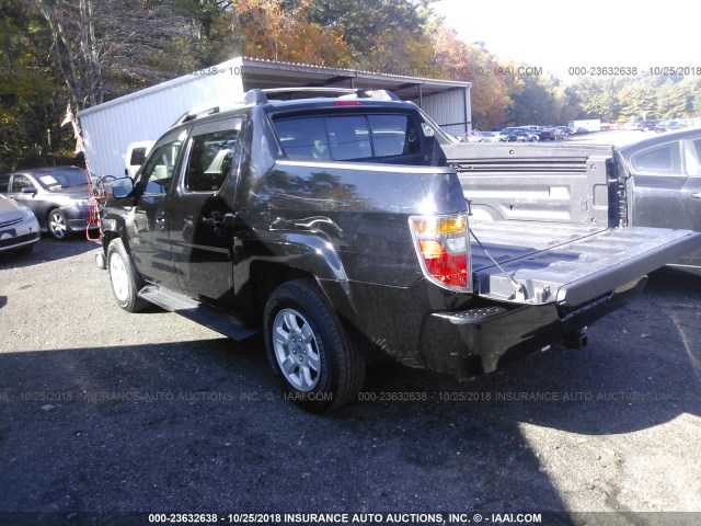 2HJYK16568H540994 - 2008 HONDA RIDGELINE RTL BLACK photo 3