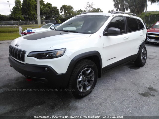 1C4PJMBX6KD153717 - 2019 JEEP CHEROKEE WHITE photo 2