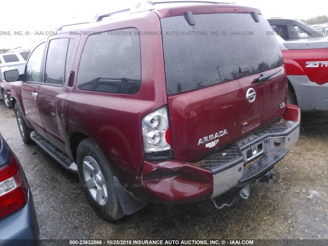 5N1AA08B55N722884 - 2005 NISSAN ARMADA SE/LE RED photo 3