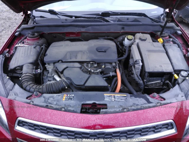 1G11D5RR6DF104737 - 2013 CHEVROLET MALIBU 1LT RED photo 10