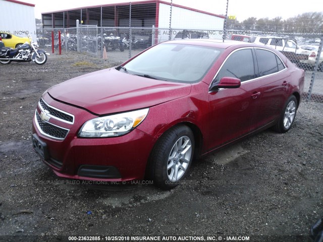 1G11D5RR6DF104737 - 2013 CHEVROLET MALIBU 1LT RED photo 2