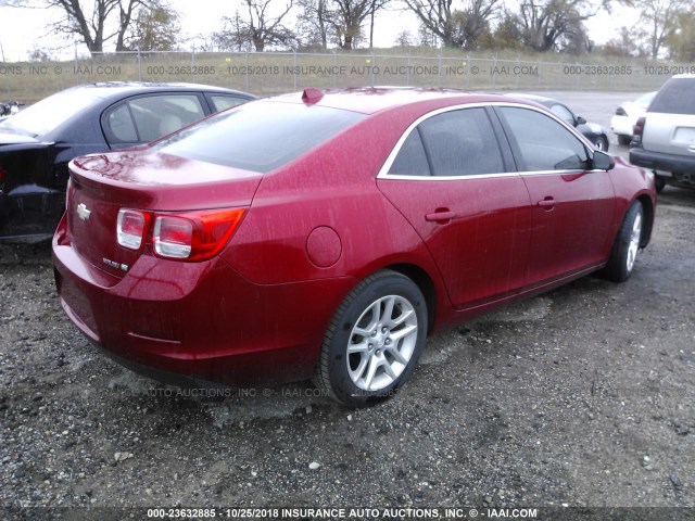 1G11D5RR6DF104737 - 2013 CHEVROLET MALIBU 1LT RED photo 4