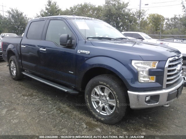 1FTEW1EP6HKC59849 - 2017 FORD F150 SUPERCREW BLUE photo 1