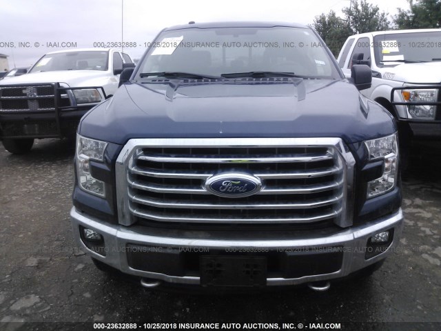 1FTEW1EP6HKC59849 - 2017 FORD F150 SUPERCREW BLUE photo 6