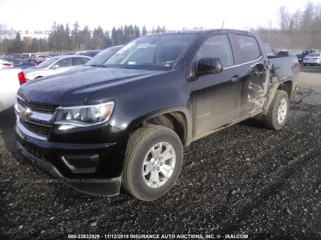 1GCGTCEN8K1103725 - 2019 CHEVROLET COLORADO LT BLACK photo 2