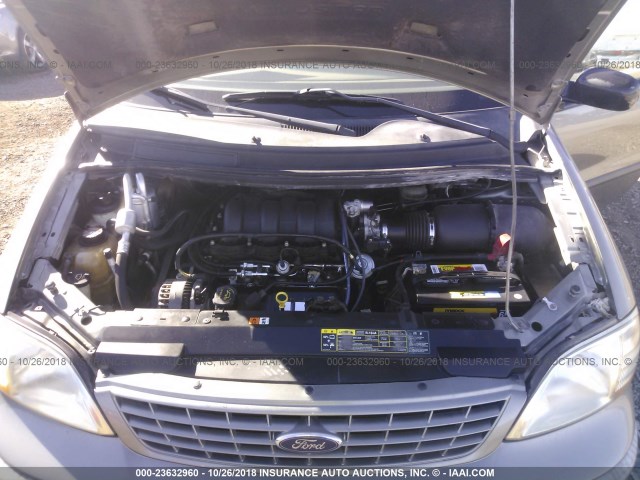 2FMZA51431BA33041 - 2001 FORD WINDSTAR LX GRAY photo 10