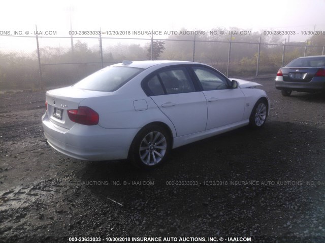 WBAPK5G55BNN31141 - 2011 BMW 328 XI SULEV WHITE photo 4