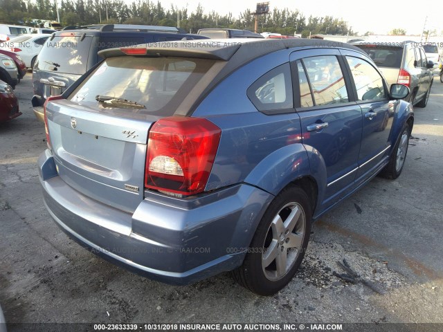 1B3HE78K57D283180 - 2007 DODGE CALIBER R/T BLUE photo 4