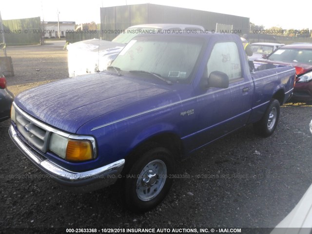 1FTCR10U9TUA94694 - 1996 FORD RANGER PURPLE photo 2