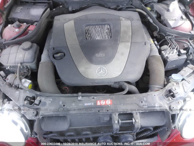 WDBRF92H97F918154 - 2007 MERCEDES-BENZ C 280 4MATIC RED photo 10