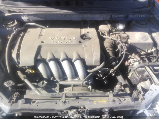 2T1KY38E74C171715 - 2004 TOYOTA COROLLA MATRIX XRS GRAY photo 10