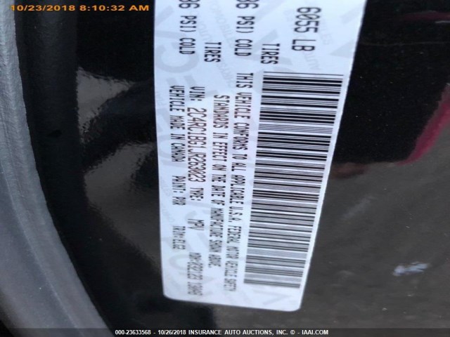 2C4RC1BG1JR263023 - 2018 CHRYSLER PACIFICA TOURING L Սև լուսանկար 17