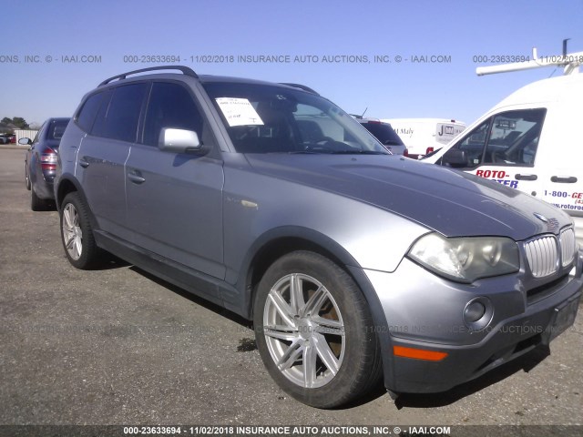 WBXPC93497WF22678 - 2007 BMW X3 3.0SI GRAY photo 1