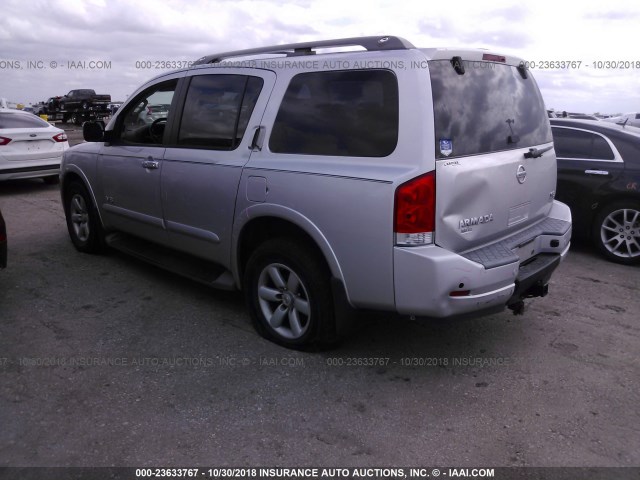 5N1BA08D08N604025 - 2008 NISSAN ARMADA SE/LE SILVER photo 3