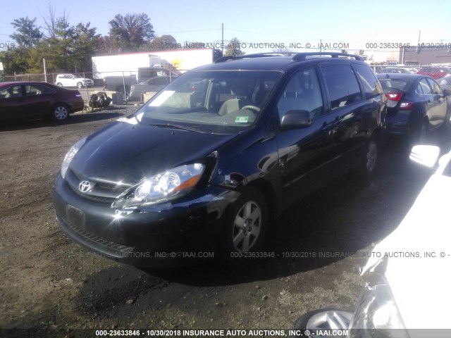 5TDZK23C18S101933 - 2008 TOYOTA SIENNA CE/LE BLACK photo 2