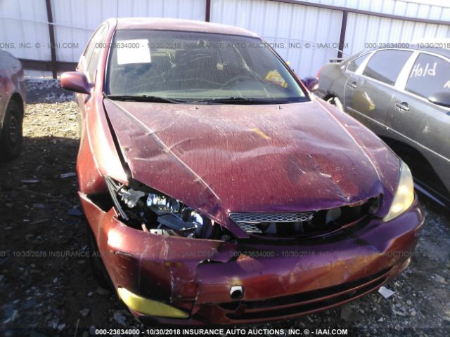 JTDBE32K440255119 - 2004 TOYOTA CAMRY LE/XLE RED photo 6