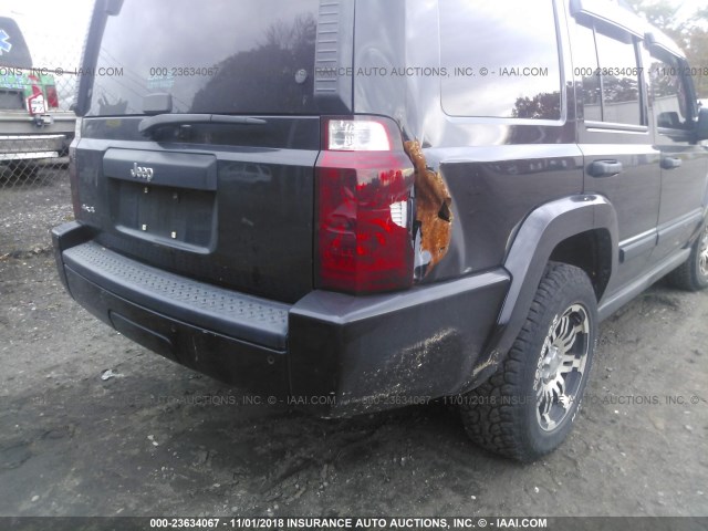 1J8HG48K46C188419 - 2006 JEEP COMMANDER BLACK photo 6