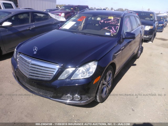 WDDHH8HB8BA240058 - 2011 MERCEDES-BENZ E 350 4MATIC WAGON BLUE photo 2