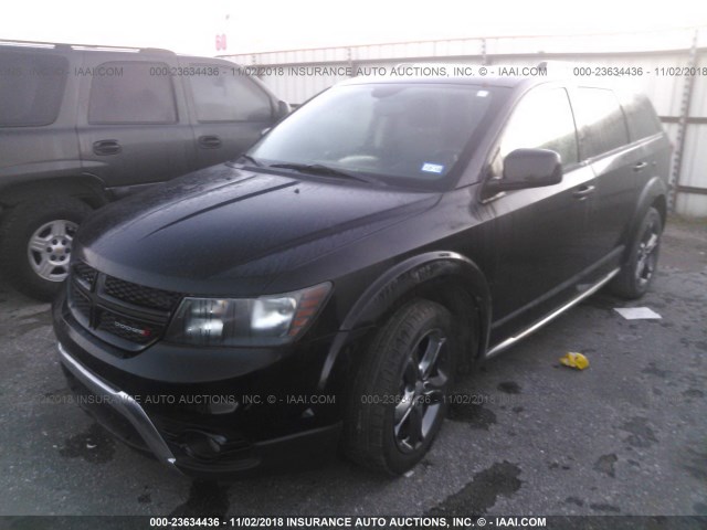 3C4PDCGG8ET261622 - 2014 DODGE JOURNEY CROSSROAD BLACK photo 2