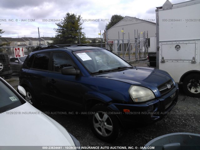 KM8JM12B66U288293 - 2006 HYUNDAI TUCSON GL BLUE photo 1