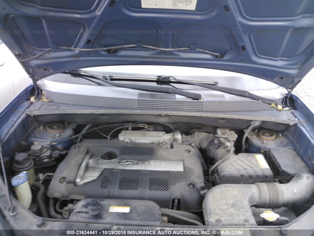 KM8JM12B66U288293 - 2006 HYUNDAI TUCSON GL BLUE photo 10