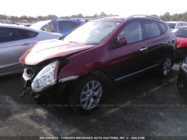 JN8AS5MT1CW303567 - 2012 NISSAN ROGUE S/SV RED photo 2