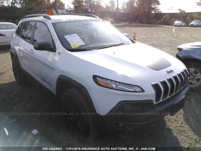 1C4PJMBB0GW242621 - 2016 JEEP CHEROKEE TRAILHAWK WHITE photo 1