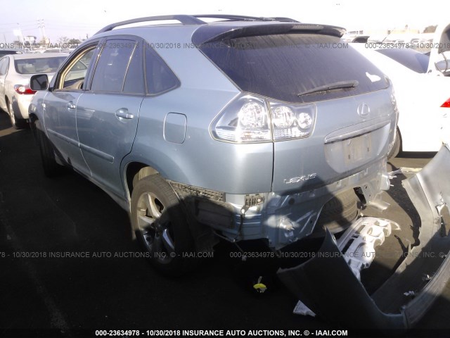 JTJGK31U570010218 - 2007 LEXUS RX 350 BLUE photo 3