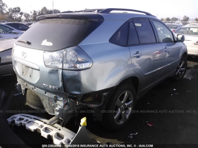 JTJGK31U570010218 - 2007 LEXUS RX 350 BLUE photo 4