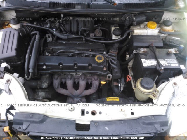 KL1TD66657B726748 - 2007 CHEVROLET AVEO LS WHITE photo 10