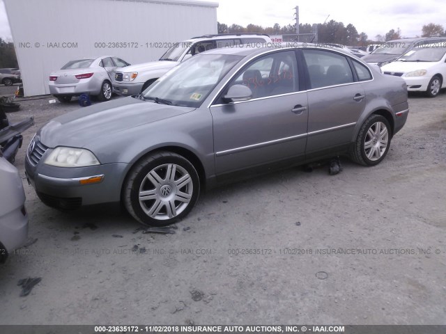 WVWAD63BX5P032087 - 2005 VOLKSWAGEN PASSAT GLS GRAY photo 2